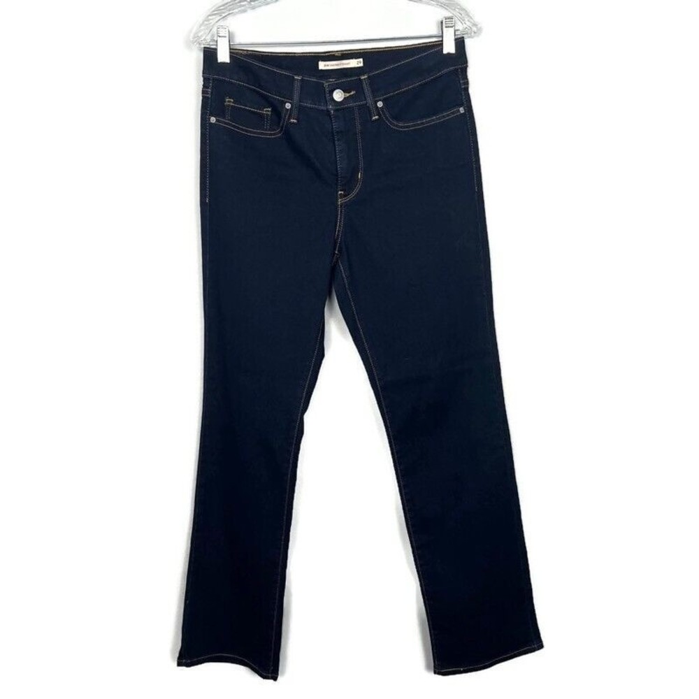 Levis 314 Shaping Straight Jeans Size 29/30 Dark Wash Straight Leg Stretch